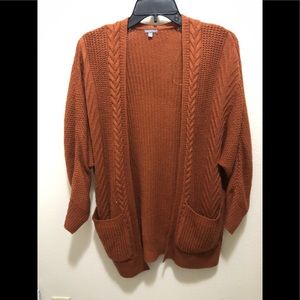 Charlotte Russe burnt orange cardigan